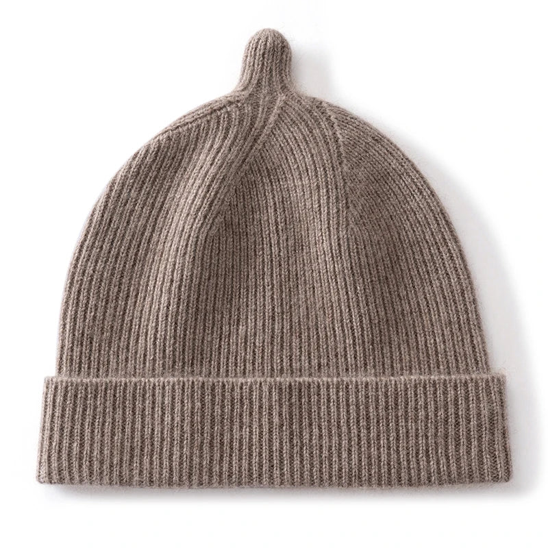 Korean Fashion Cashmere Hats Girls Boys Solid Color Outdoor Warm Caps Kids