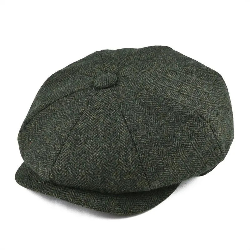 Men Women Octagonal Beret Caps 8 Panels Newsboy Hats