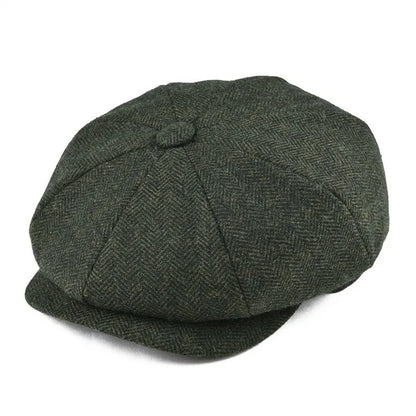 Men Women Octagonal Beret Caps 8 Panels Newsboy Hats