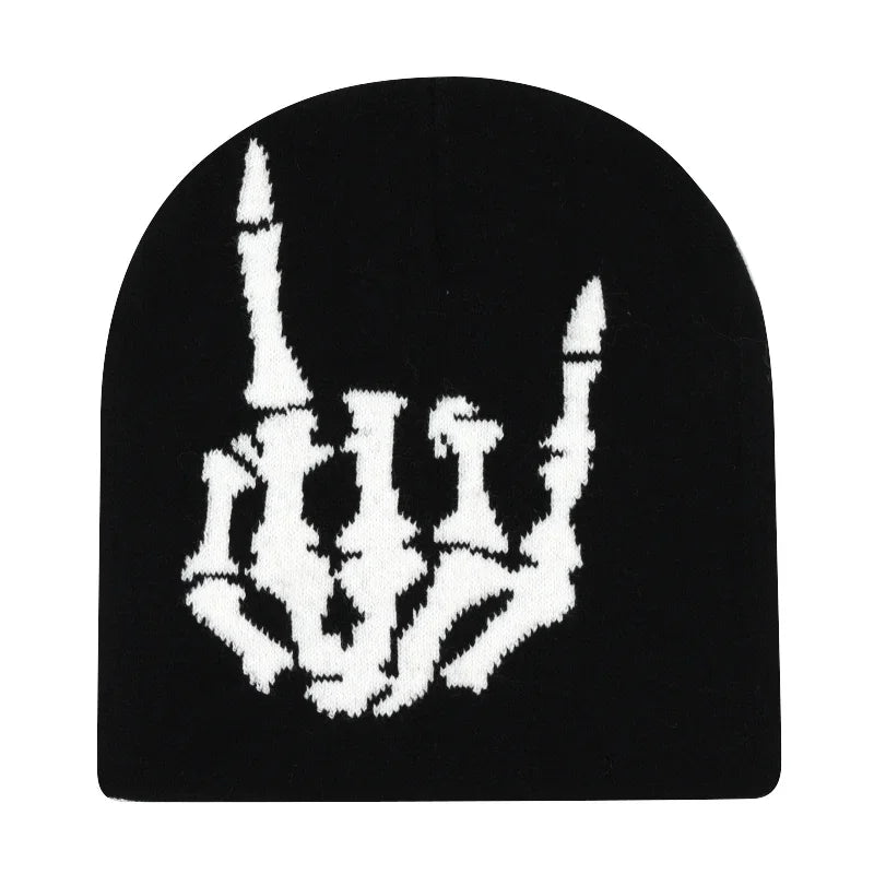 Y2K Letter Knitted Winter Autumn Beanie Cap Men Women