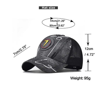 Personality 7 Letter New Design Retro Mesh Baseball Cap For Men Women Autumn Summer