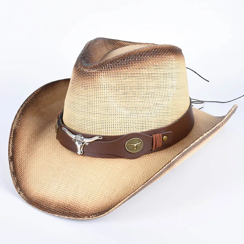 Western Chapeau Cowboy Hats Women Men Straw Sun Hat 2026