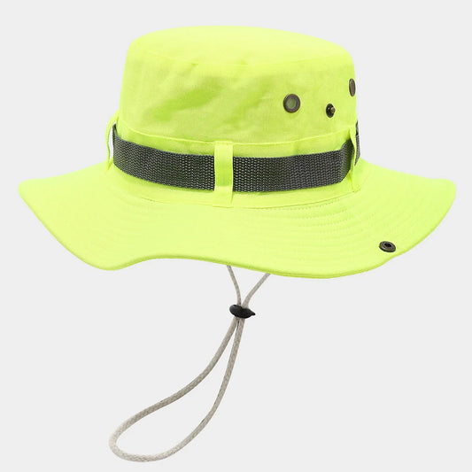 Summer Men Women Fluorescent Bucket Hat