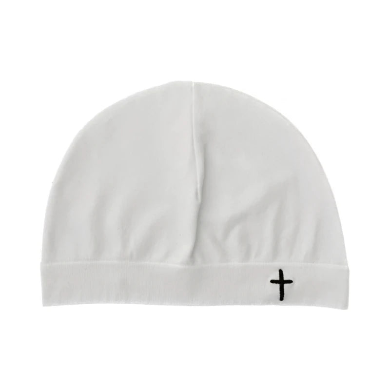 Cross Embroidered Knitted Skull Hat For Autumn And Winter