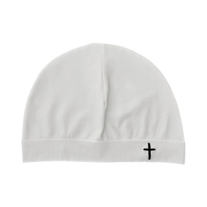 Cross Embroidered Knitted Skull Hat For Autumn And Winter