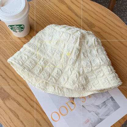 Women Girl Thin Pleated Fisherman Hat