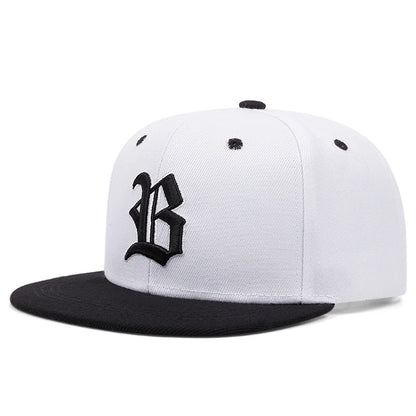 Letter B Gothic Street Skateboarding Hat Street Dance HipHop Hat Outdoor Sports Sunshade Hat Unisex