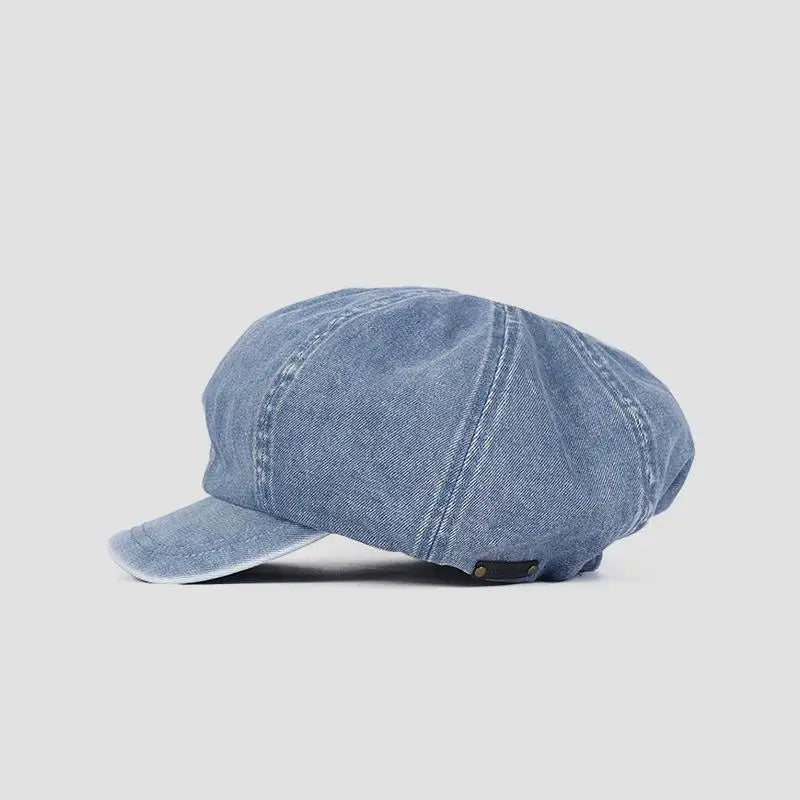 Cotton Denim Beret Hat Men Women
