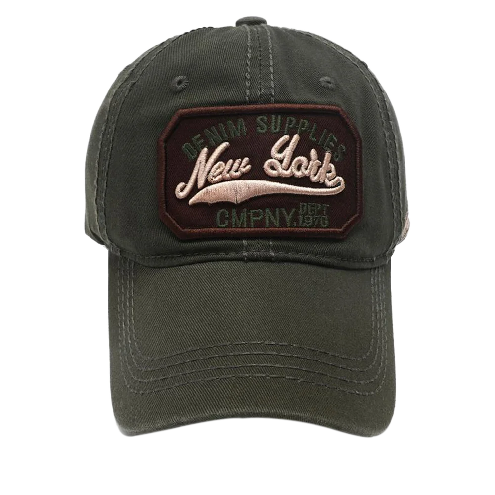 New York Letter Embroidery Baseball Cap Sun Visor Snapback Hip Hop Unisex Washed Cotton Dad Hats