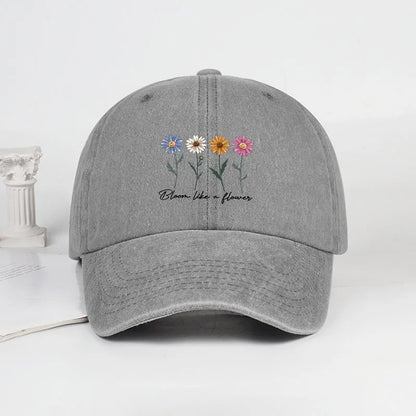 Vintage Washed Daisy Baseball Cap