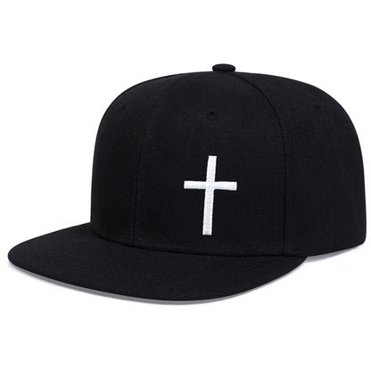 Unisex Cross Embroidery Hip-hop Hats Spring Autumn Outdoor