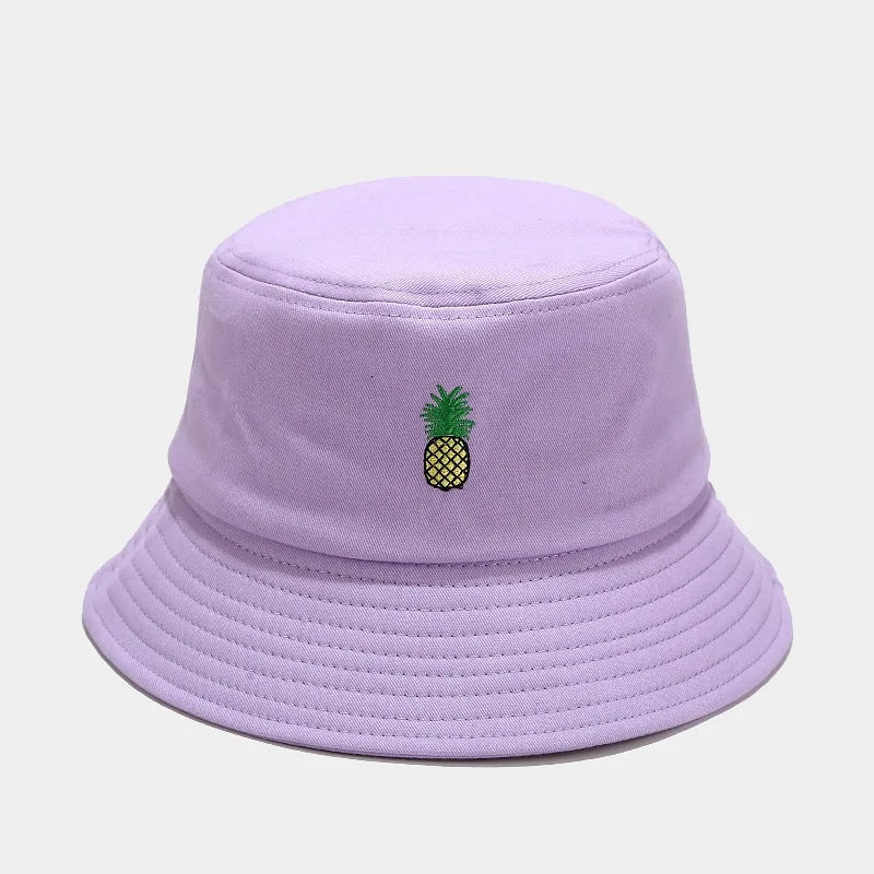 2024 Panama Bucket Hat Fruit Strawberry Embroidered Fishing Cap