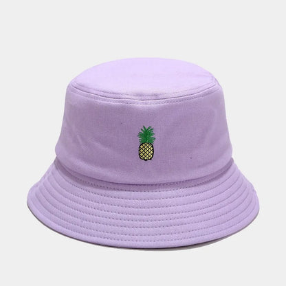 2024 Panama Bucket Hat Fruit Strawberry Embroidered Fishing Cap