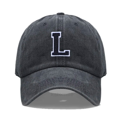 Initial Letter A-Z Embroider Baseball Cap