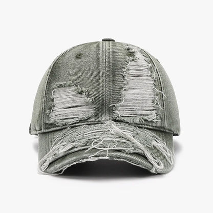 Men's Distressed Denim Baseball Cap