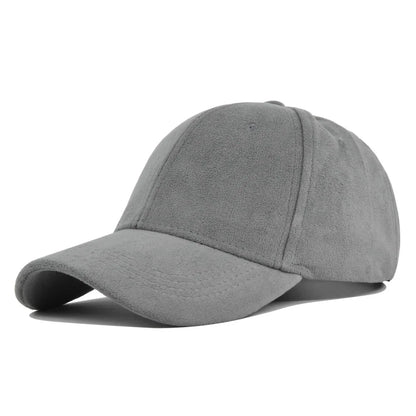 Fashion False Suede Baseball Caps For Men Women Autumn Winter