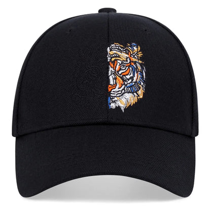 Baseball Cap For Men And Women Fashion Tiger Head Embroidery Snapback Hat