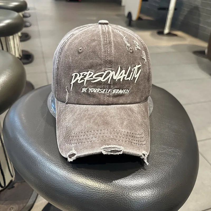 American Washed Distressed Ripped Baseball Cap