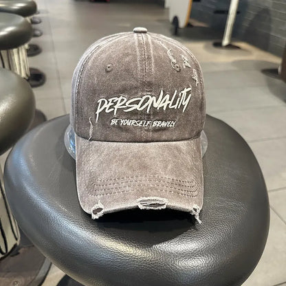 American Washed Distressed Ripped Baseball Cap