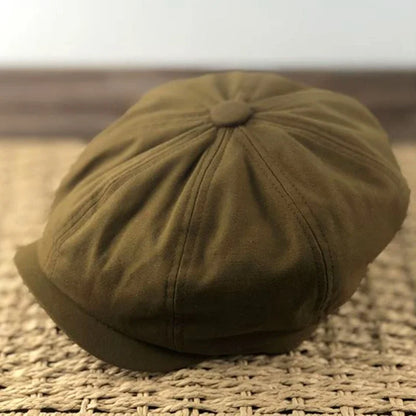 Cotton Linen Octagonal Ivy Hat Women Fashion Berets