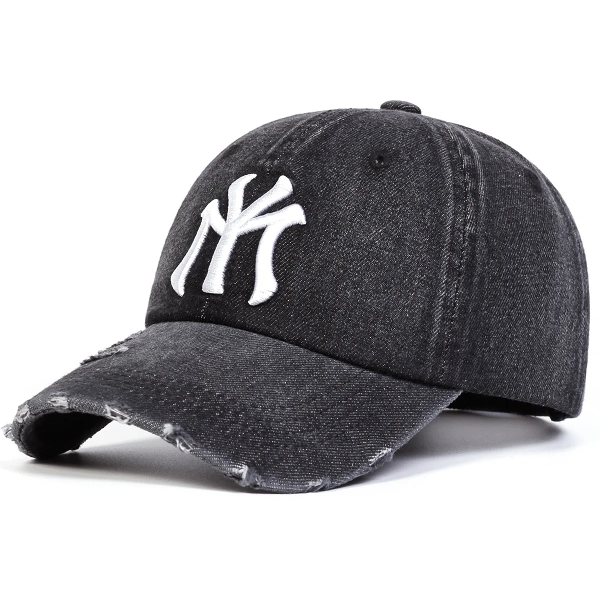 New Unisex Letter Embroidery Hole Denim Baseball Caps Spring Autumn Outdoor