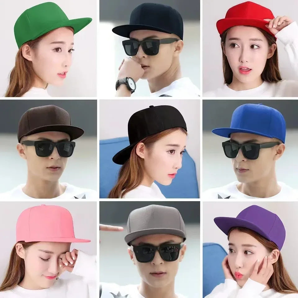 Baseball Caps Adult Flat Peak Hip Hop Fitted Hat Men Women