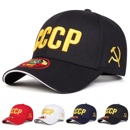 Unisex CCCP Letter Embroidery Baseball Caps Spring and Autumn