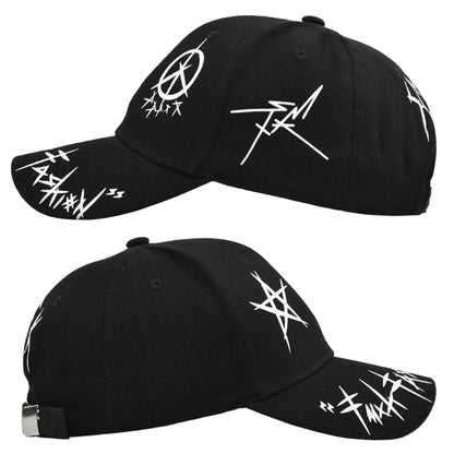 Letter Baseball Cap Graffiti Sun Hip Hop Cap Visor Hat Men Women