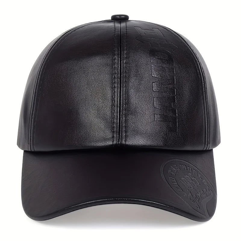 Men's PU Leather Baseball Cap - Adjustable