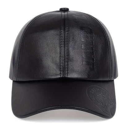 Men's PU Leather Baseball Cap - Adjustable