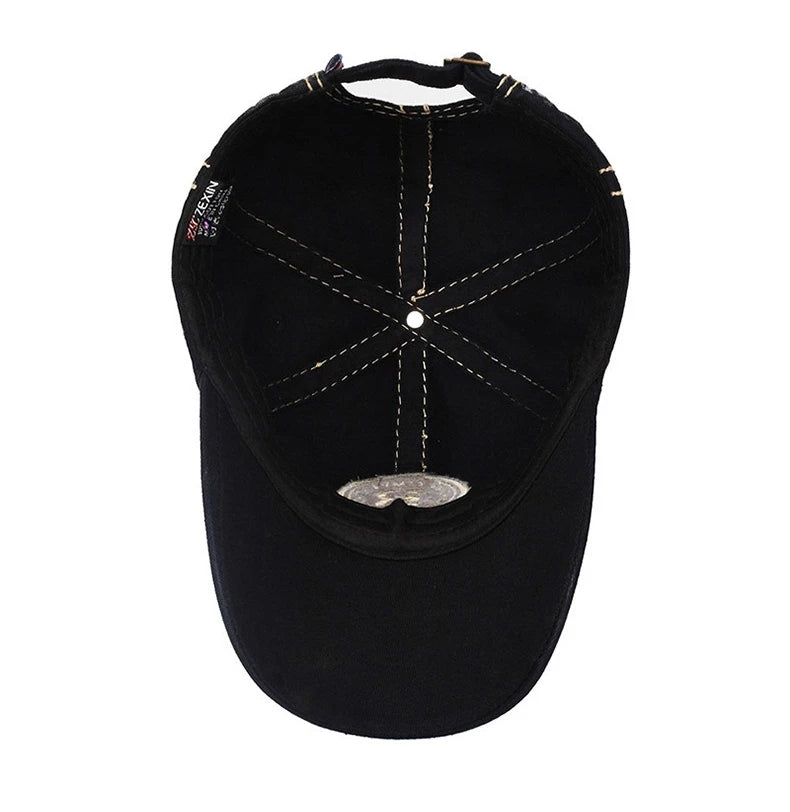 Retro Hat Baseball Cap Embroidery Letter Baseball Cap Fashion Couple Shade Sunscreen Versatile