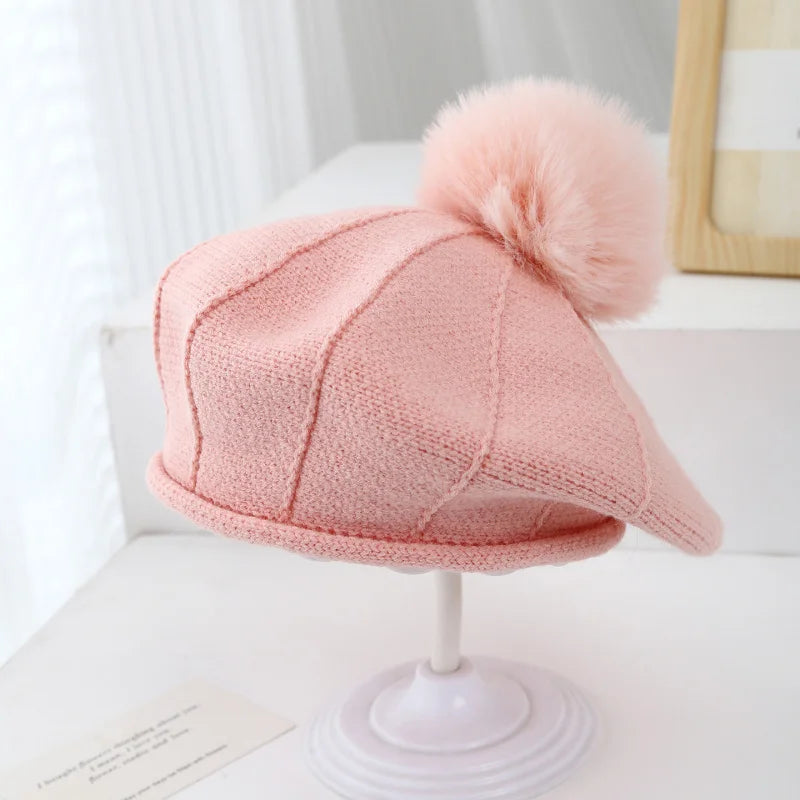 Foreign Trade Fashion Children's Knitted Beret Hat Autumn