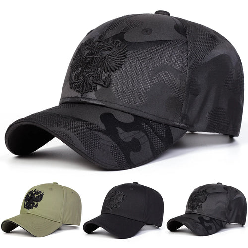 Unisex Double-headed Eagle Embroidery Baseball Caps Spring Autumn
