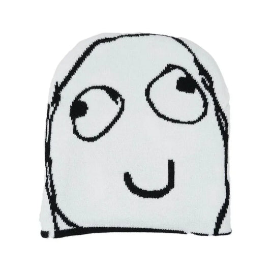 Funny Cartoon Face Knit Beanie Unisex Winter Hat