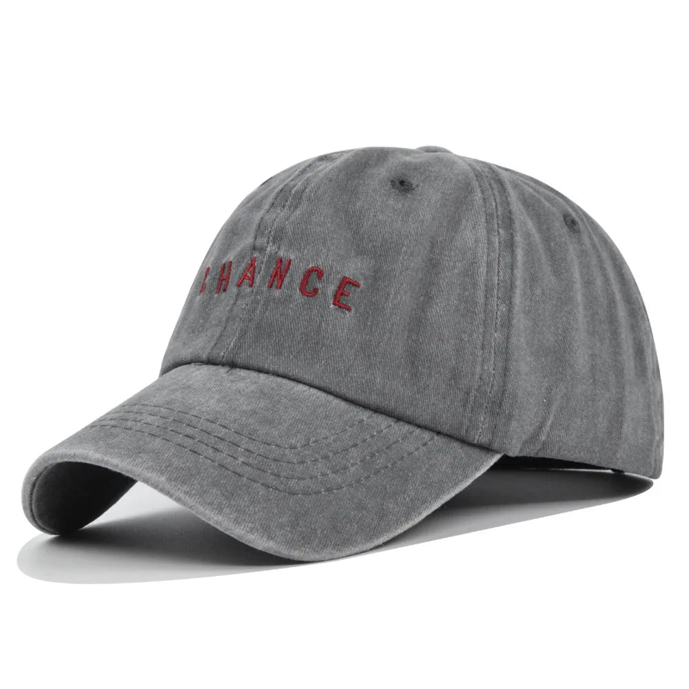 Retro Chance Letter Embroidery Baseball Caps Men