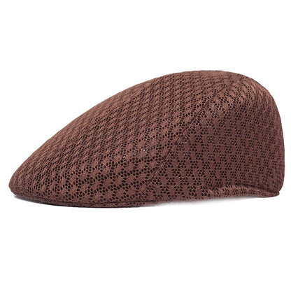 2025 New Summer Casual Beret Hat Unisex Mesh Flat Caps