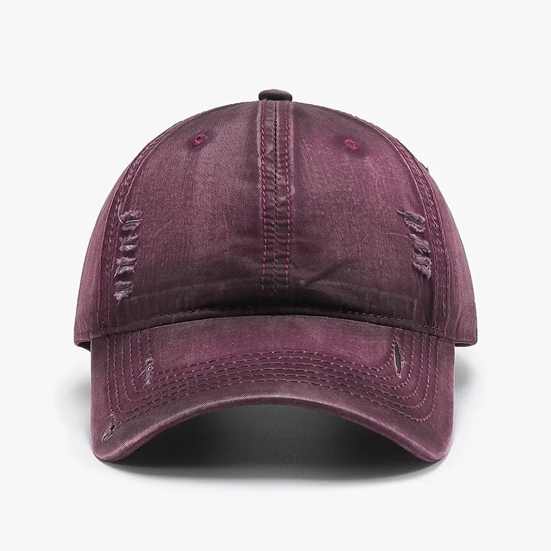 New Style Plain Washed Soft-Top Men's Large Head
