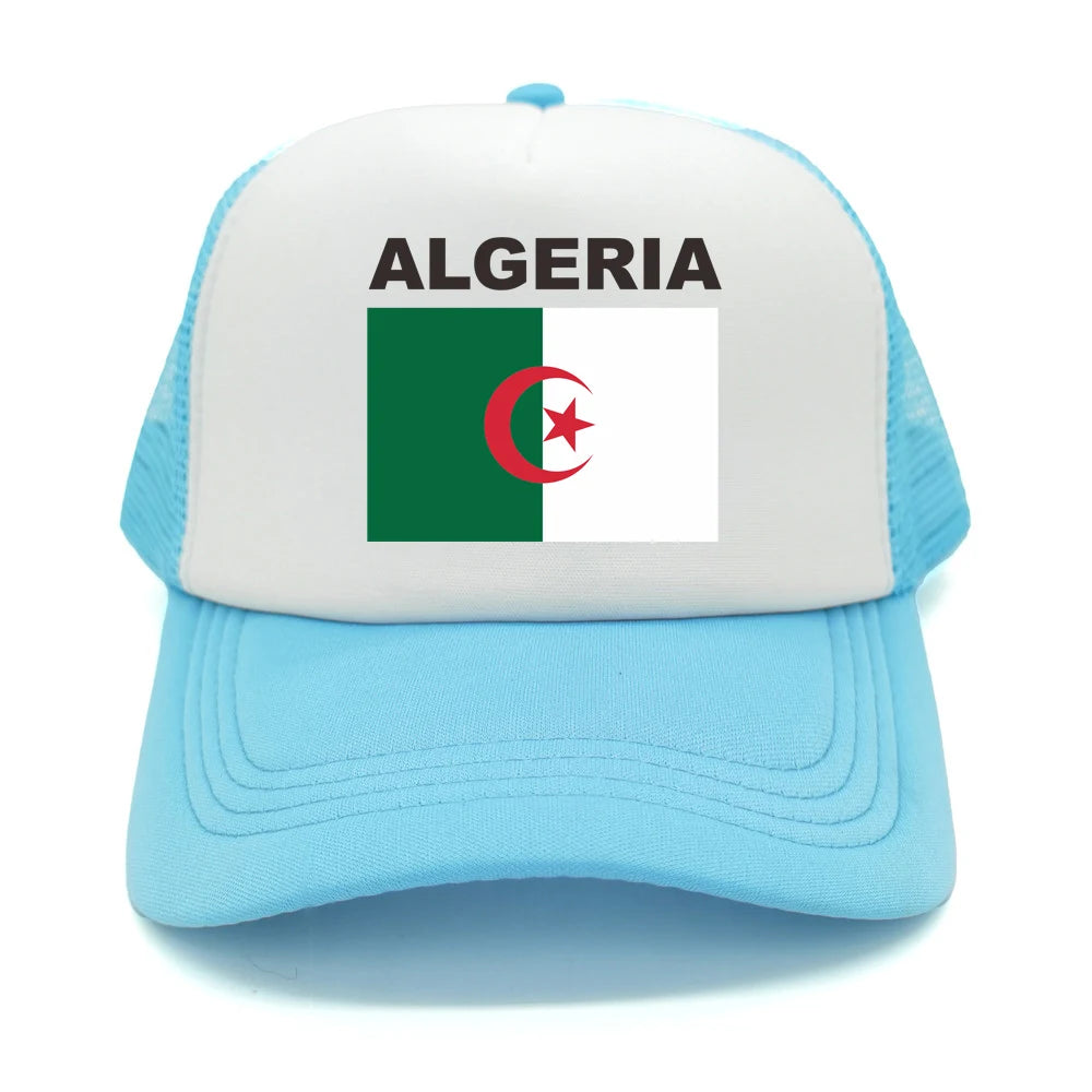 Cool Algeria Trucker Cap Men Algeria Flag Hat Baseball Cap