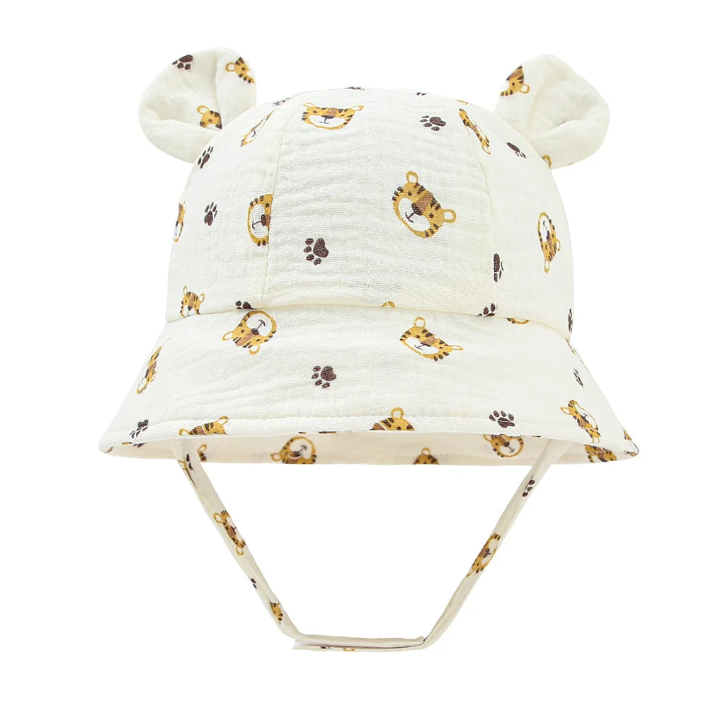 Muslin Cotton Baby Hat Summer Infant Cap For Kids Soft Baby Sun Hats