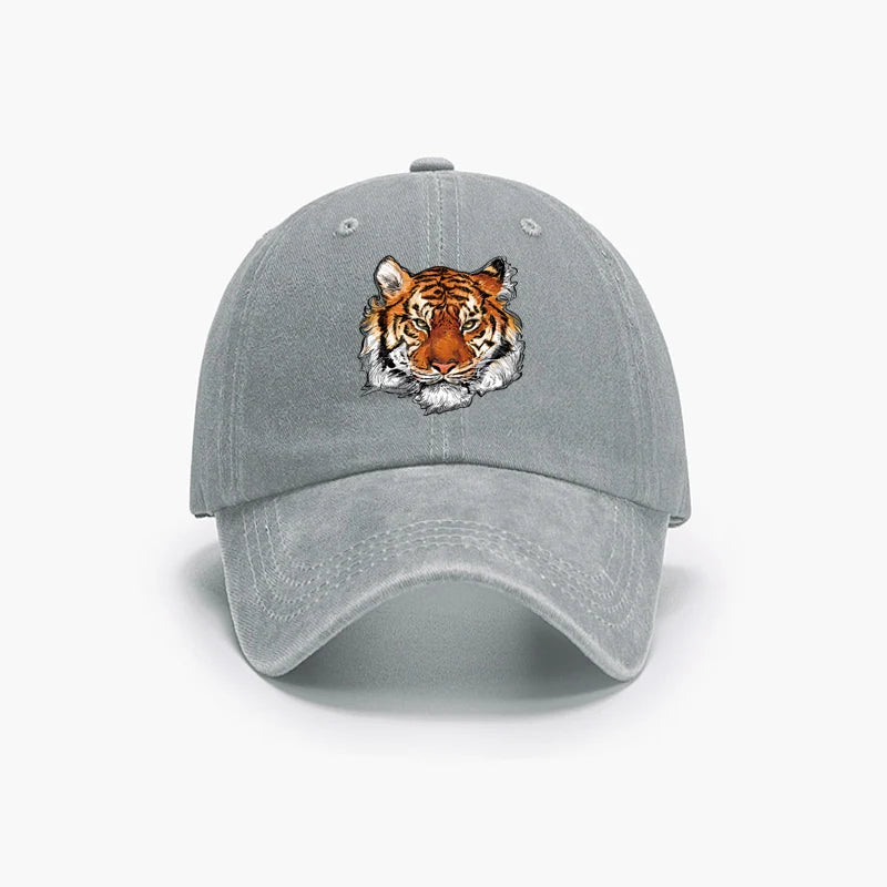 Tiger Head Printed Baseball Cap Unisex Men Women