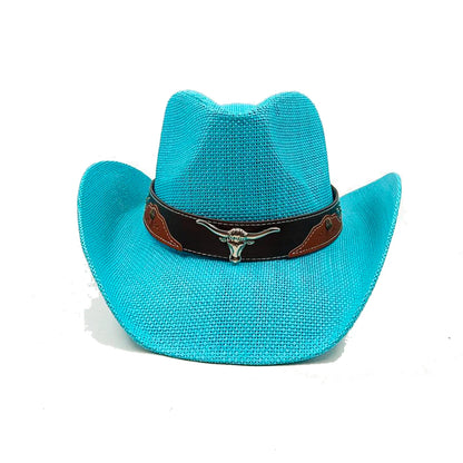 Summer Straw Cowboy Hat Hollow Woven Straw Hat
