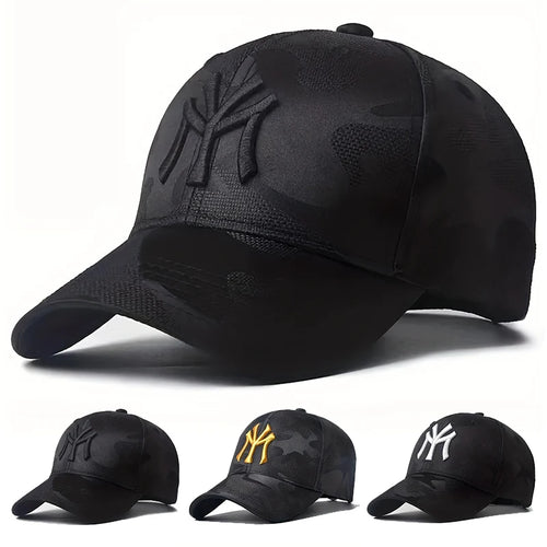 Unisex Letter Embroidery Camouflage Baseball Caps Spring and Autumn