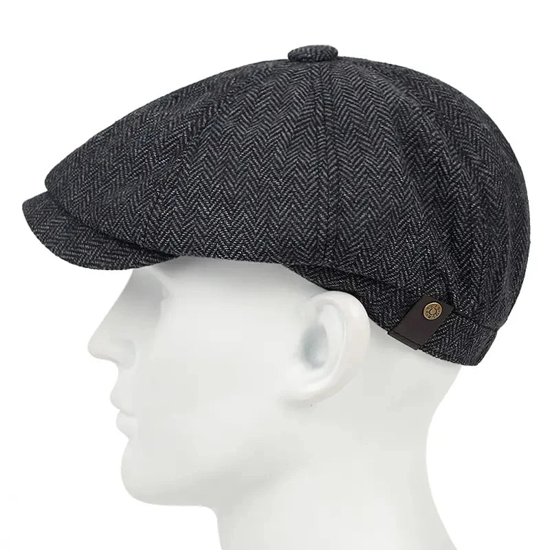 Male Ivy Hat Big Head Man Autumn And Winter Newsboy Cap