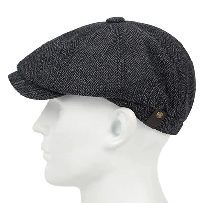 Male Ivy Hat Big Head Man Autumn And Winter Newsboy Cap