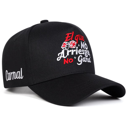 Unisex EL QUE NO ARRIESGA NO GANA Embroidery Baseball Caps Spring Autumn Outdoor Adjustable Casual Hats