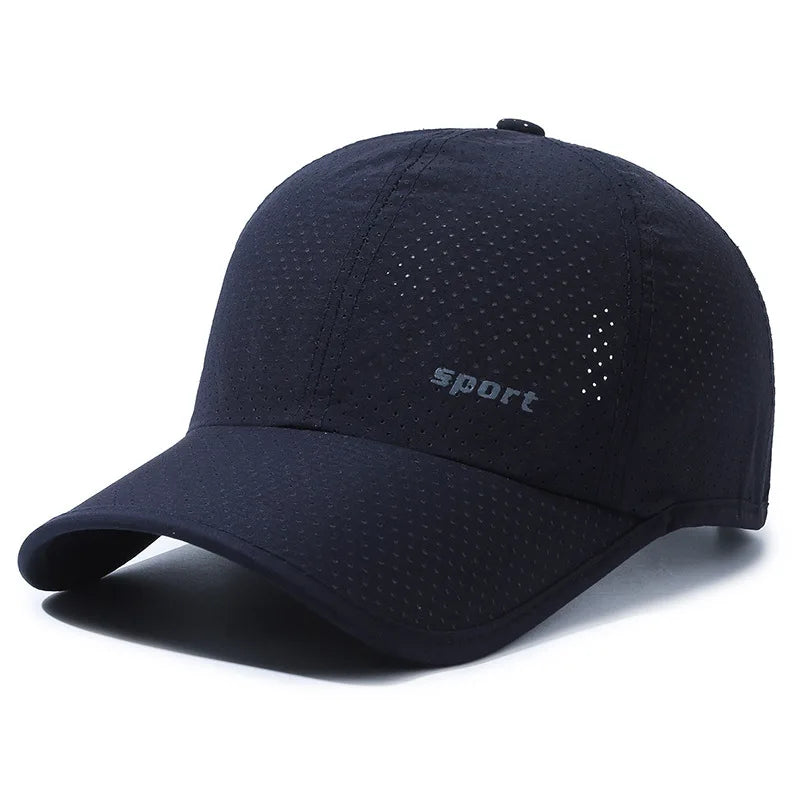 Quick Dry Baseball Cap For Men Outdoor Sports Mesh Breathable Sun Hat
