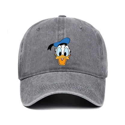 Unisex Vintage Washed Mickey Minnie Print Baseball Cap for Men Women