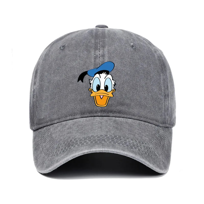 Unisex Vintage Washed Mickey Minnie Print Baseball Cap