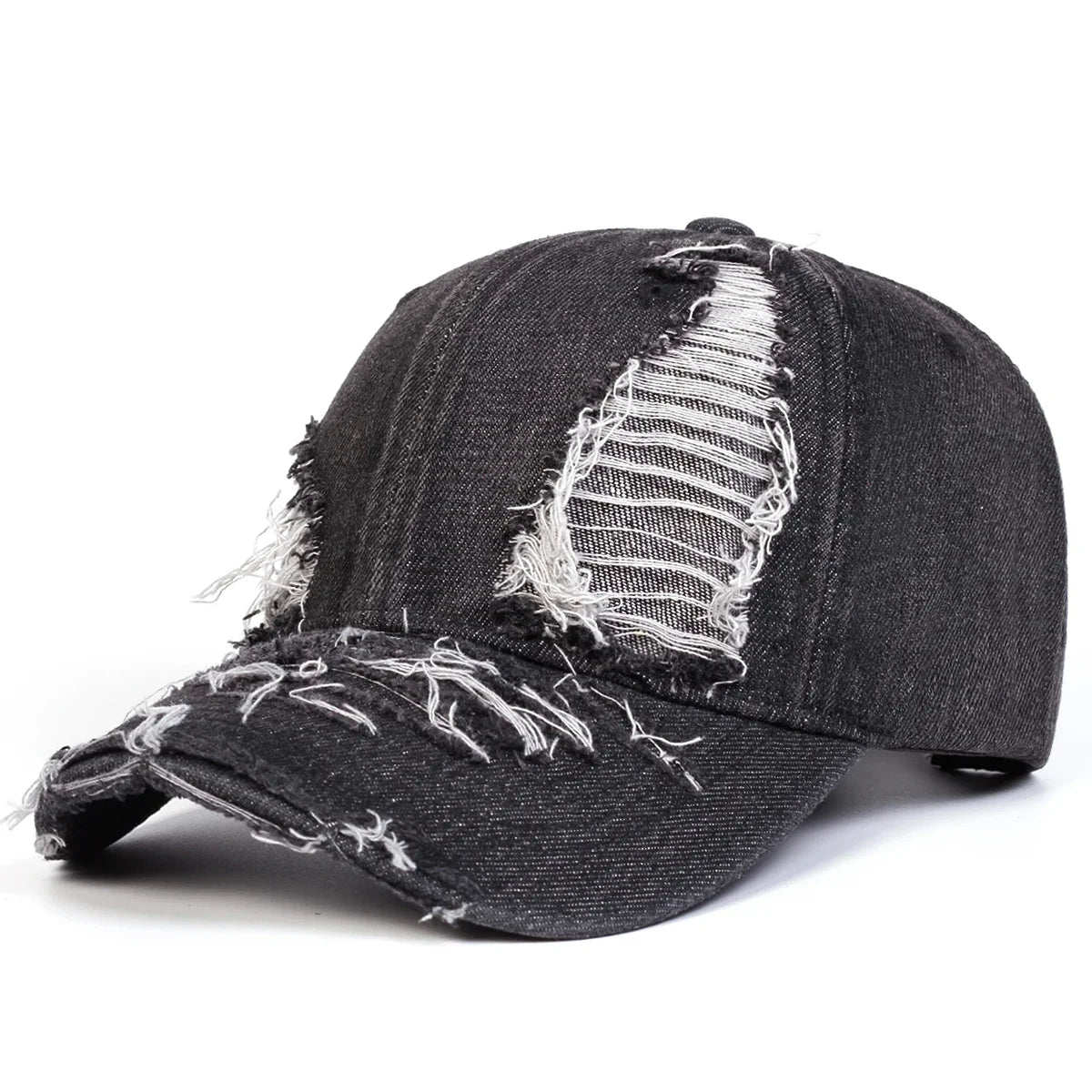 Unisex Ripped Denim Water Wash Baseball Caps
