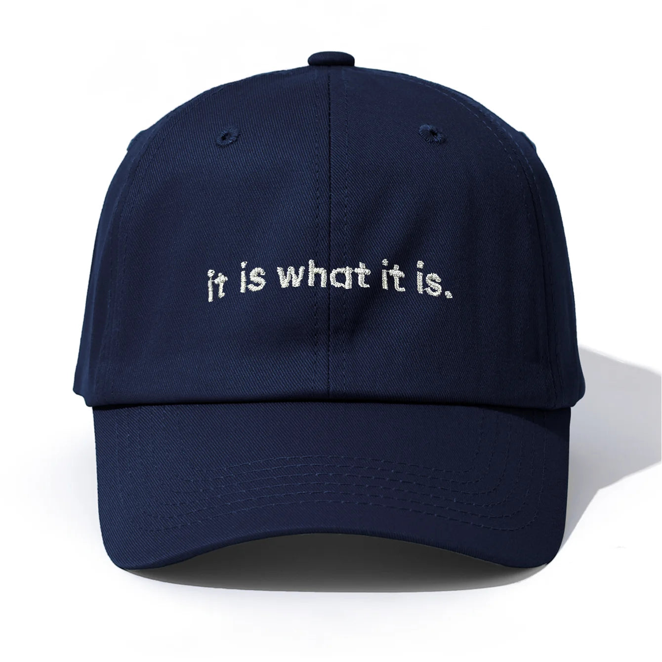 1pc It Is What It Is Embroidery Baseball Cap for Adults